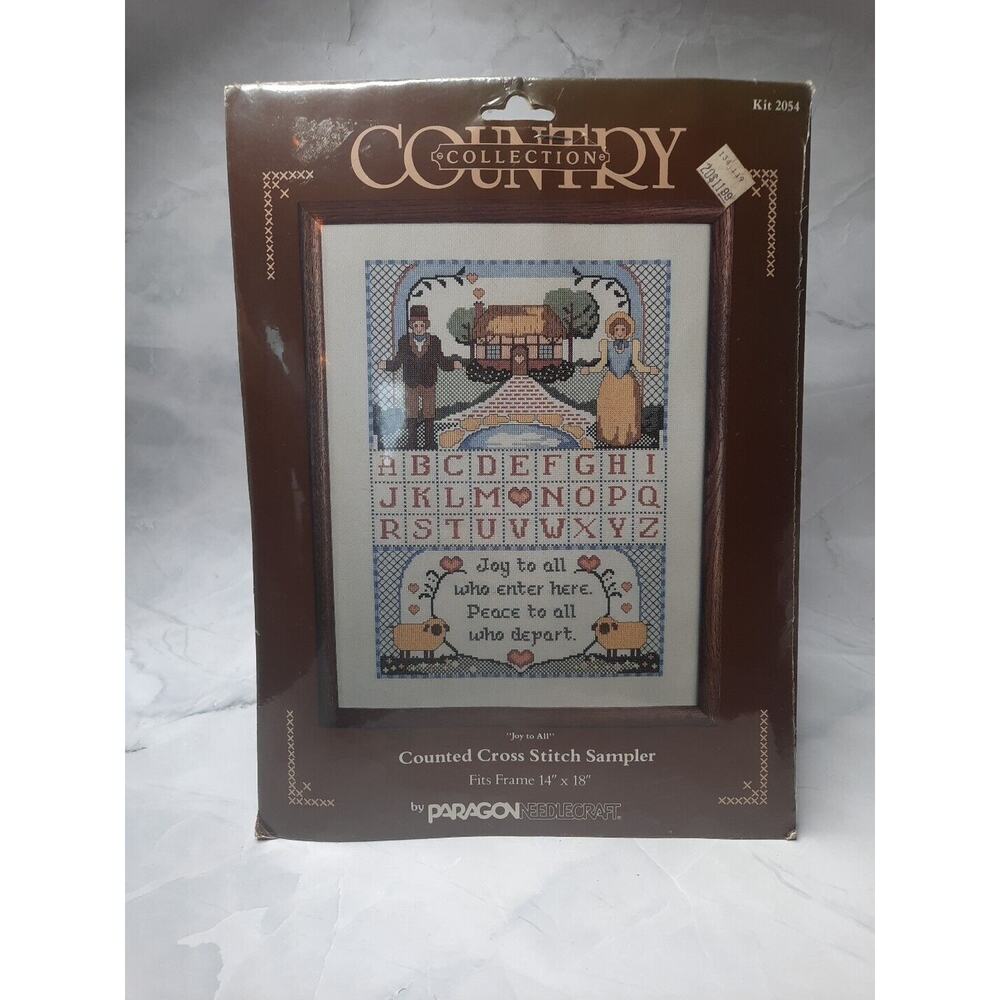 Paragon Needlecraft Country Collection Counted Cross Stitch Sampler Joy To All